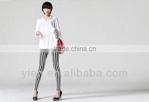 Ladies Leggings Sex Photo 2014 , Black And White Stripe Leggings