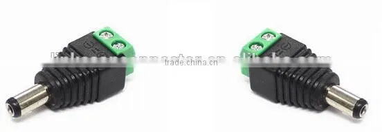 DC Power Male Jack Plug Adapter Connector for CCTV Camera BNC balun