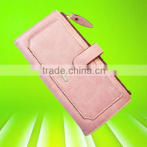 Luxury and fancy hand made ladies clutch leather purse made in China