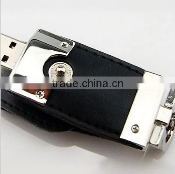 2015 promotional gift leather usb flashdrive, Customized logo leather usb flashdrive with full capacity