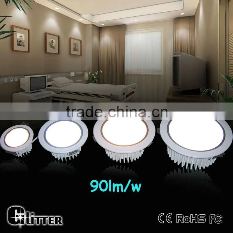 6inch 22W Samsung SMD5630 dimable led downlight driver 90lm/W with SAA/C-Tick/CE/CB certificates