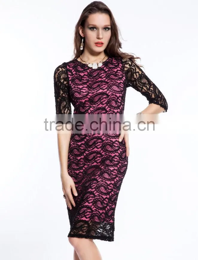Paypal accept wholesale price long sleeve lace fringe sexy club dresses 2016