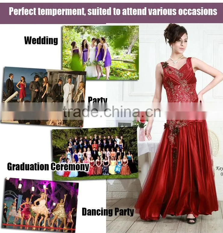 Graceful Beaded Applique Sequins Spaghetti Strap Ladies Smart Casual Dress