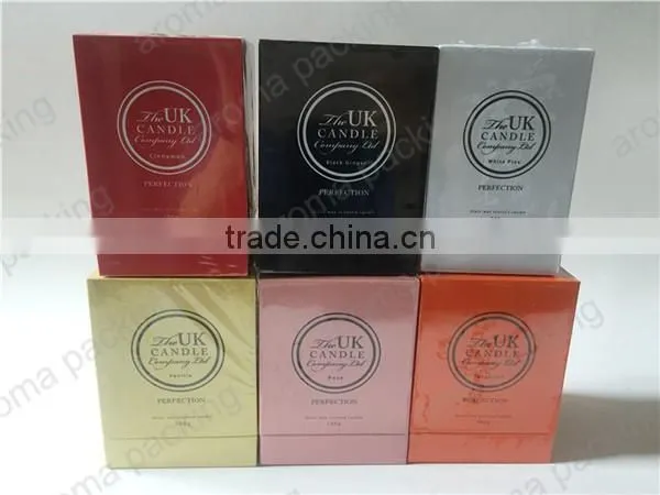 custom logo printed luxury rigid packing box for candle, top quality candle box luxury