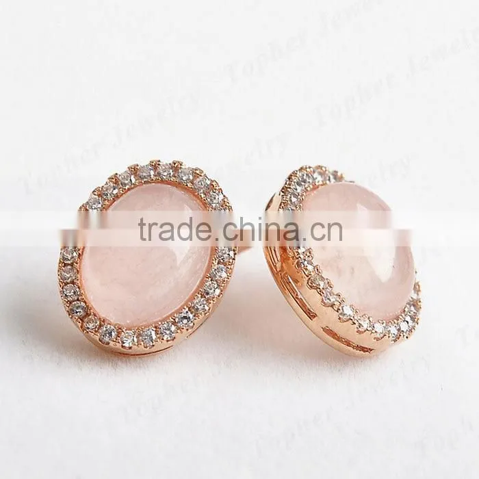 Wholesale 925 sterling silver gemstone stud earring