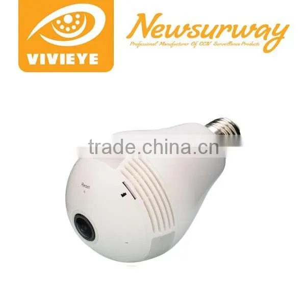 New resolution wireless hidden camera Smart wifi fisheye bulb camera