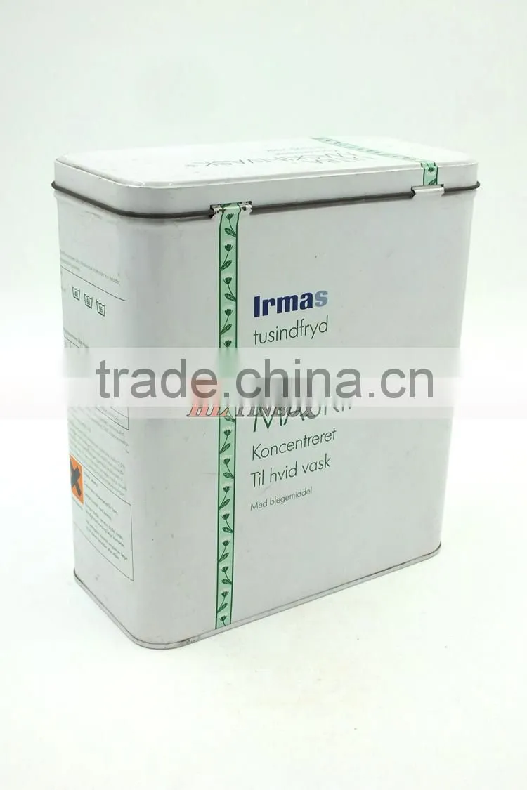 Rectangular Facail Cosmetics Packaging Tin Box with Hinged Lid