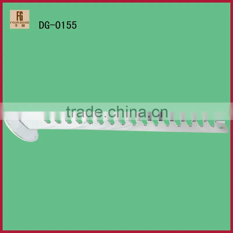 Supermarket metal shelf glass support bracket