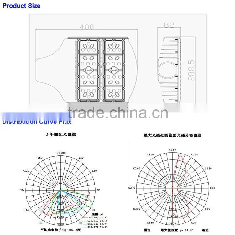High Quality High Brightness 60W LED Street Light Outdoor
