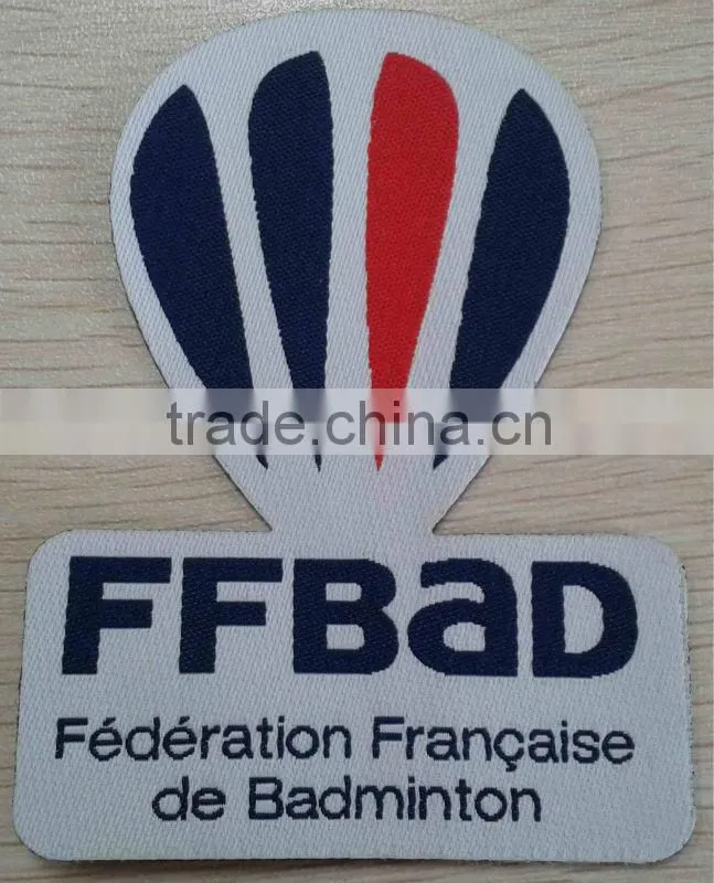 high quality cloth woven patch/badge with laser border