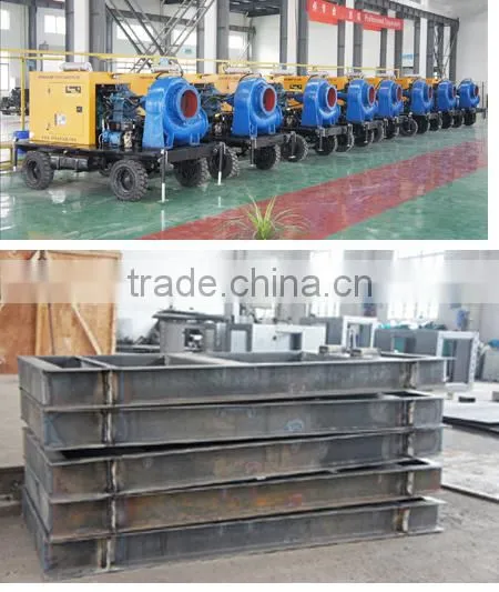 large irrigation pump driven by diesel engine with trailer