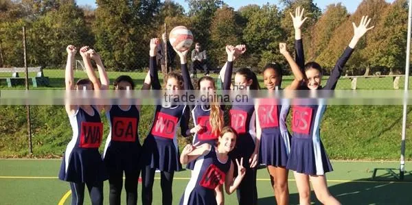 no moq custom netball dress 100%polyester netball dresses