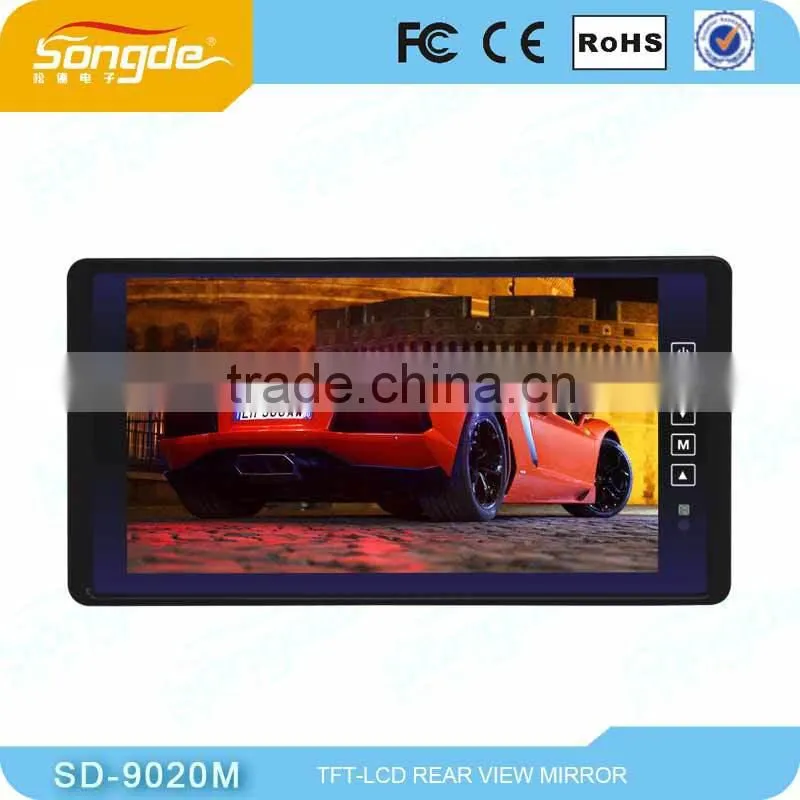 car rear view mirror monitor,12v tv monitor with Touch Key Press