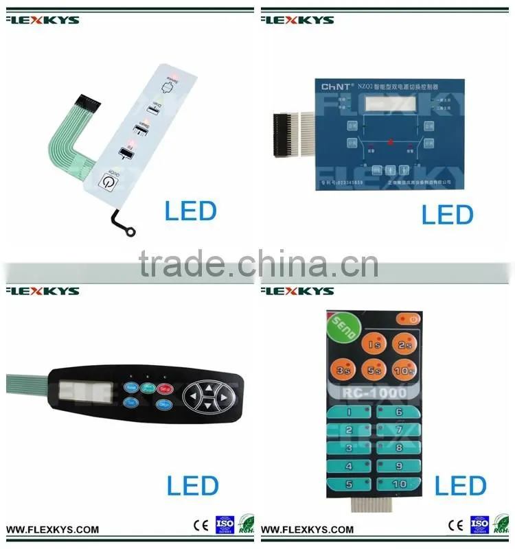 Electroluminescent integration devices waterproof LED membrane switches