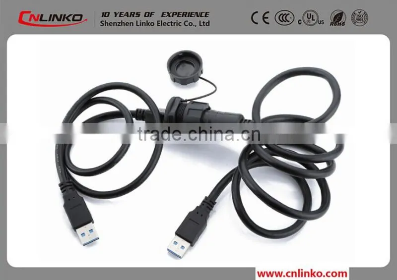 Electrical IP65 USB 3.0 Waterproof with USB Data Cable