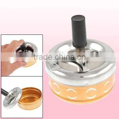 Stainless Steel Spinning Ashtray, Round Metal Ashtray