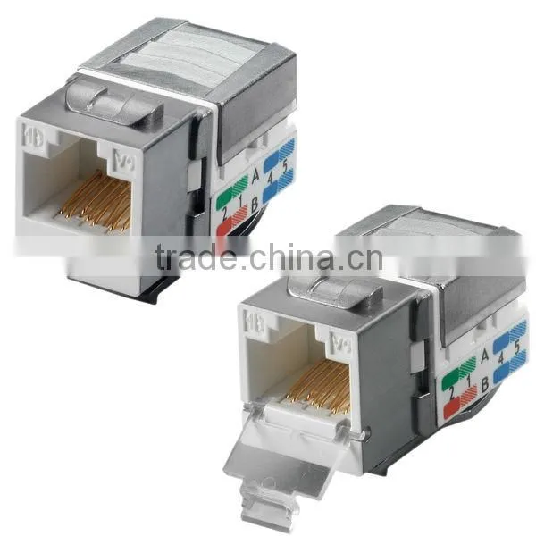 Network Solution Coated Cat 6A RJ45 UTP Keystone Jack