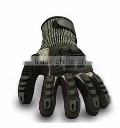 Nitrile coated impact-reducing safety gloves