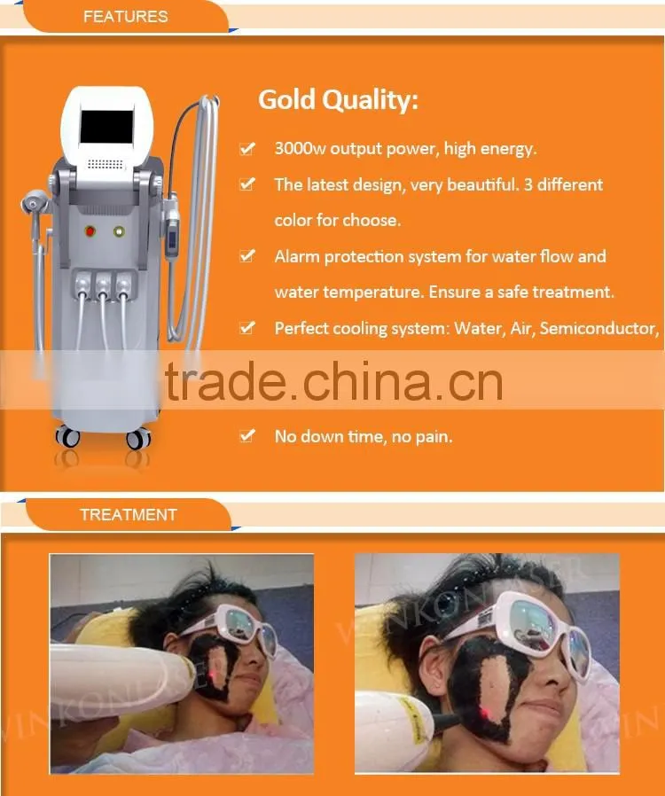 Dark skin hair removal machine 3 color acne removal equipment cpt skin rejuvenation machine