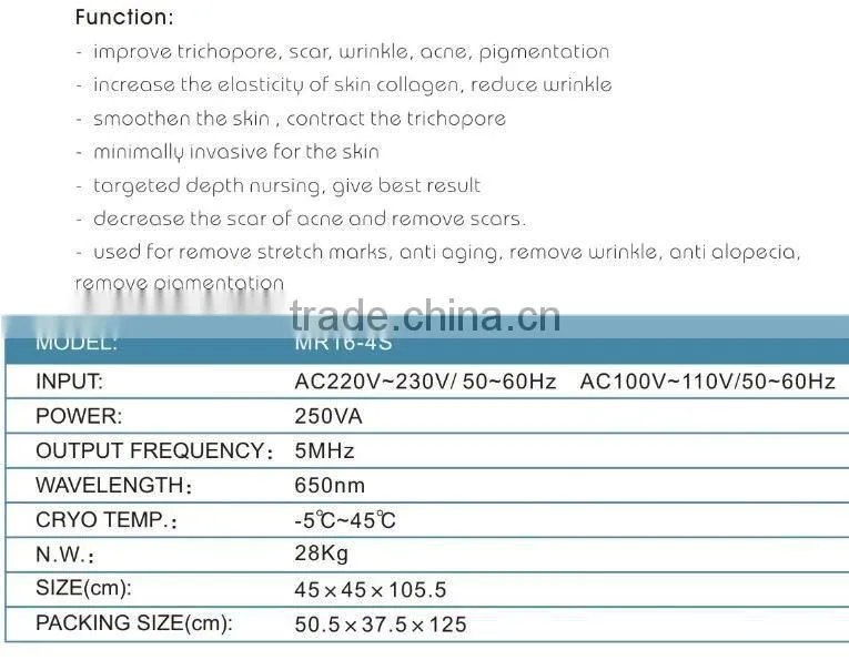 New product rf-lifting and cryo fractional rf machine