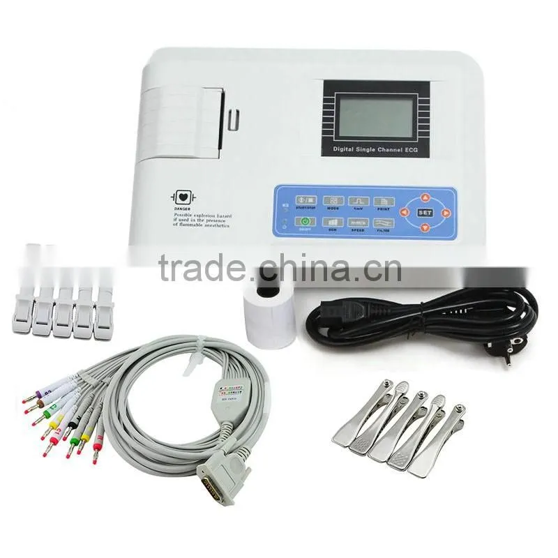 Digital 1-channel Vet Electrocardiograph Veterinary ECG EKG machine