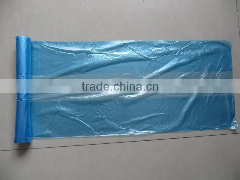hdpe double seal flat bags on roll,blue