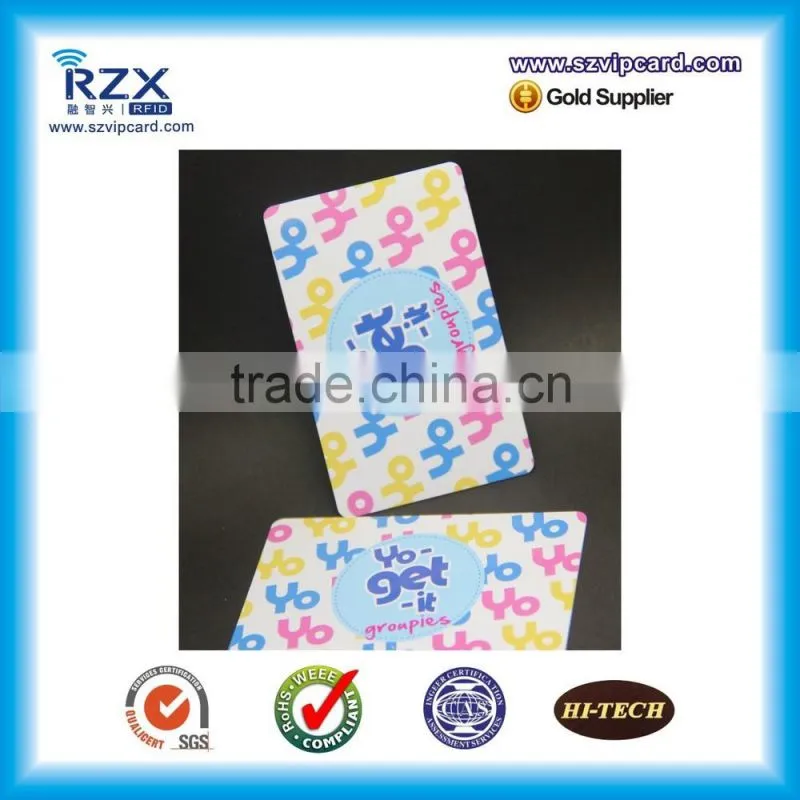 Hot selling 13.56Mhz smart IC chip rfid card with high quality