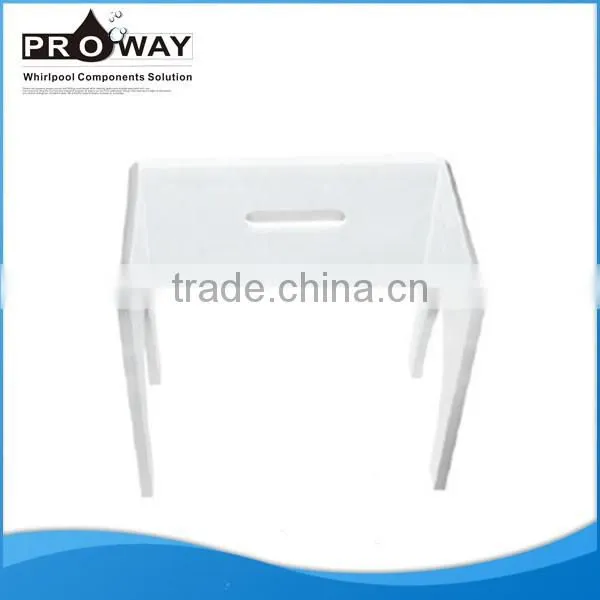 Bathroom Accessories Acrylic Seat Pad Bracket Wall Mounted Stainless Steel Bathroom Shower Chair