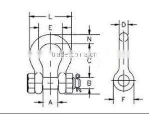 U.S TYPE BOLT PIN ANCHOR SHACKLE G2130 MANUFACTURE