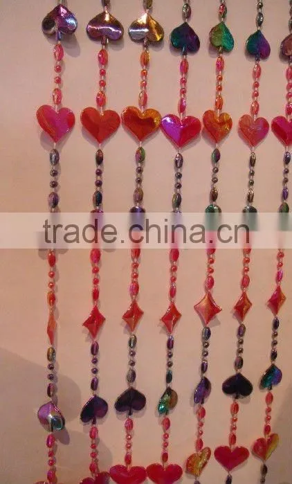 Plastic bead curtain