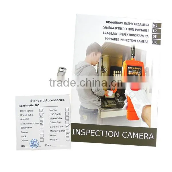 5.5mm Camera Industrial 2.4" HD Endoscope Snake Scope Waterproof 1M Cable Inspection Borescope 4 LED Engine Pipe Cam Tool
