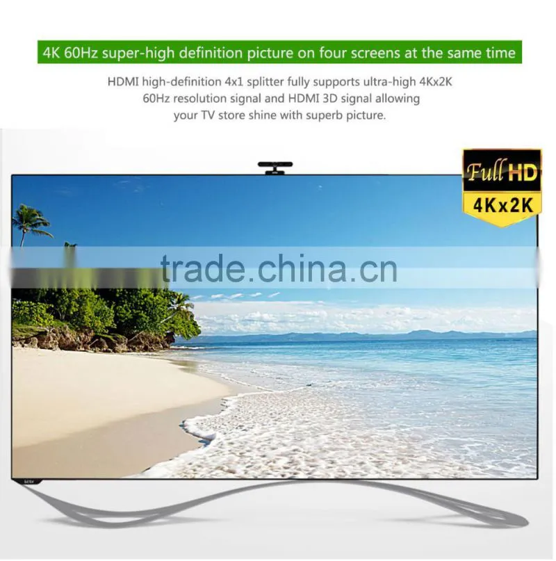 VOXLINK 4K HDMI splitter 1x4 (HDMI 1.4,HDCP1.4 ,4K,IR extension, EDID management, RS232) EU/US/UK/AU