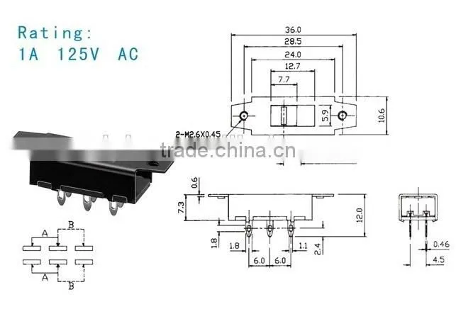 Daier SS22J03 smd mini slide switch