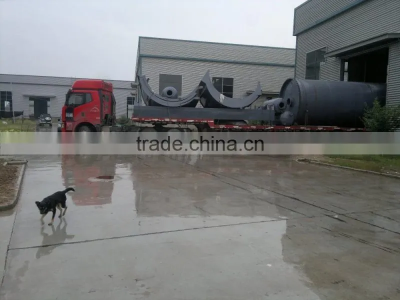 pollution free Tire to diesel recycling plant 40% diesel oil rate 12-15ton