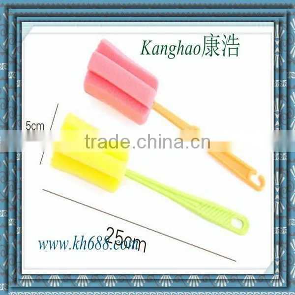 Household Cleaning Plastic hand sponge head Bottle Cleaning Brush