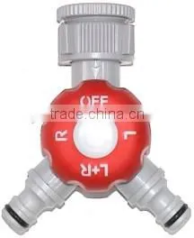 3/4"-1" 2-Way Snap-in Plastic Quick Coupling Garden Hose Connector