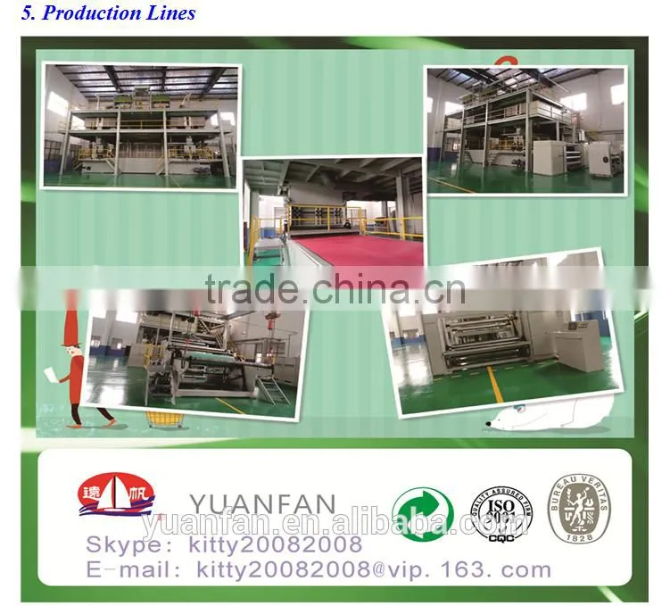 Low price recycled non-woven fabric made in china zhejiang yuanfan nonwoven co.,ltd./ pp nonwoven fabric / pp non woven fabric