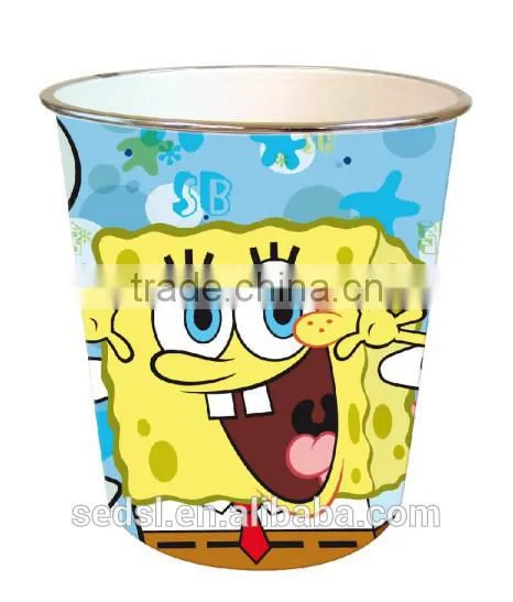 PP material Home use colorful plastic trash can