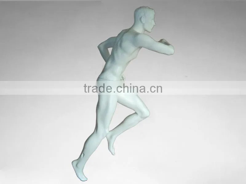 Male Running Realistic Strong Athletic Fiberglass Mannequin Display For Sale