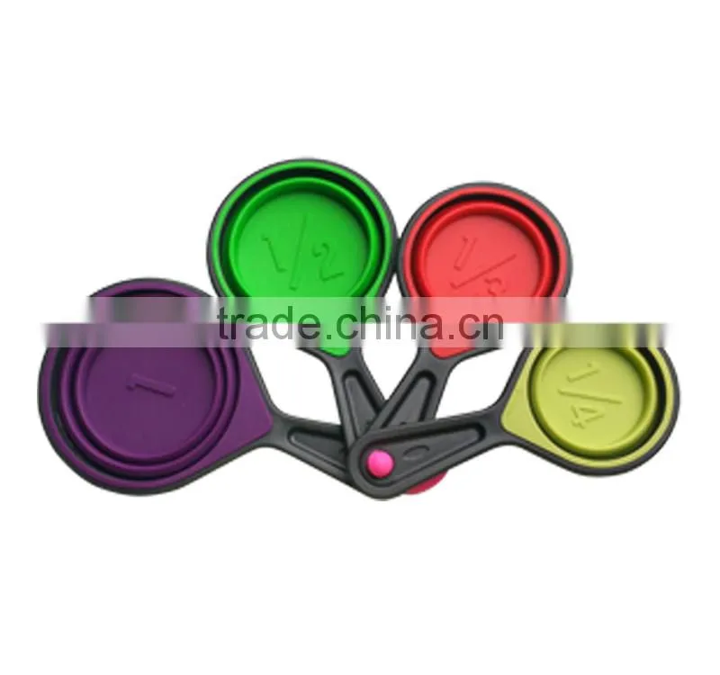 High quality collapsible measuring cup,folded measuring cup