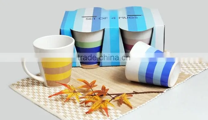 350ml customized decal printing ceramic mug full wrap printing ceramic mug