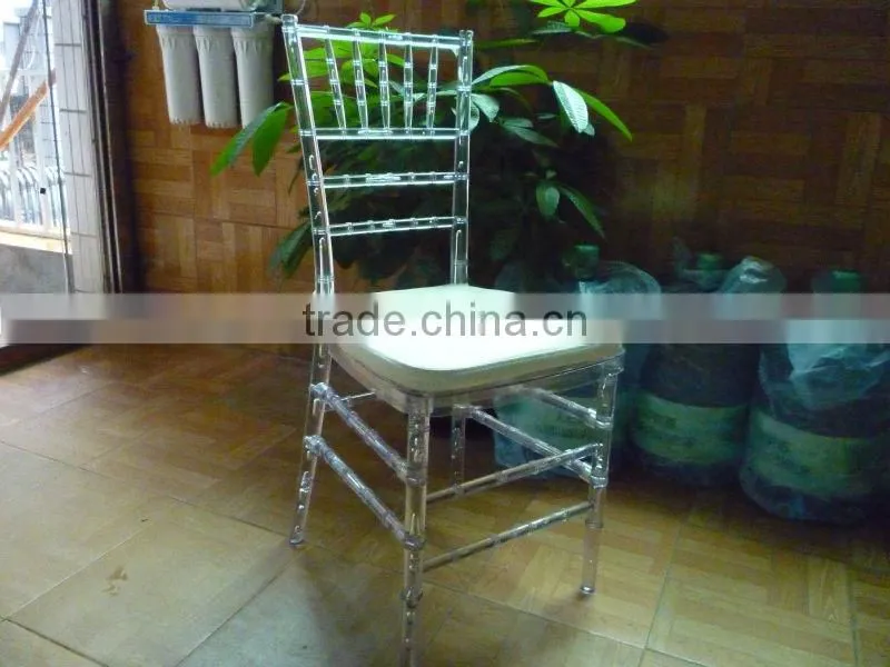 Cheap price stacking crystal clear wedding ghost chair