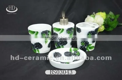 golden Ceramic bathroom set