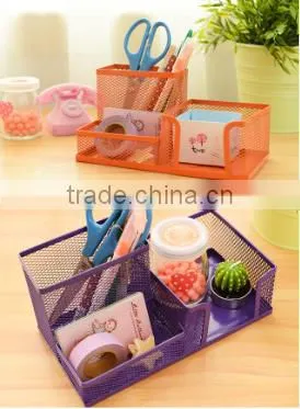 Hangzhou Supplier High Quality Metal Mesh Office Stationery Desk Organizer
