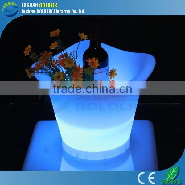 2014 Hot sale plastic bucket for ice cream with 16 changing colors GKP-022RT