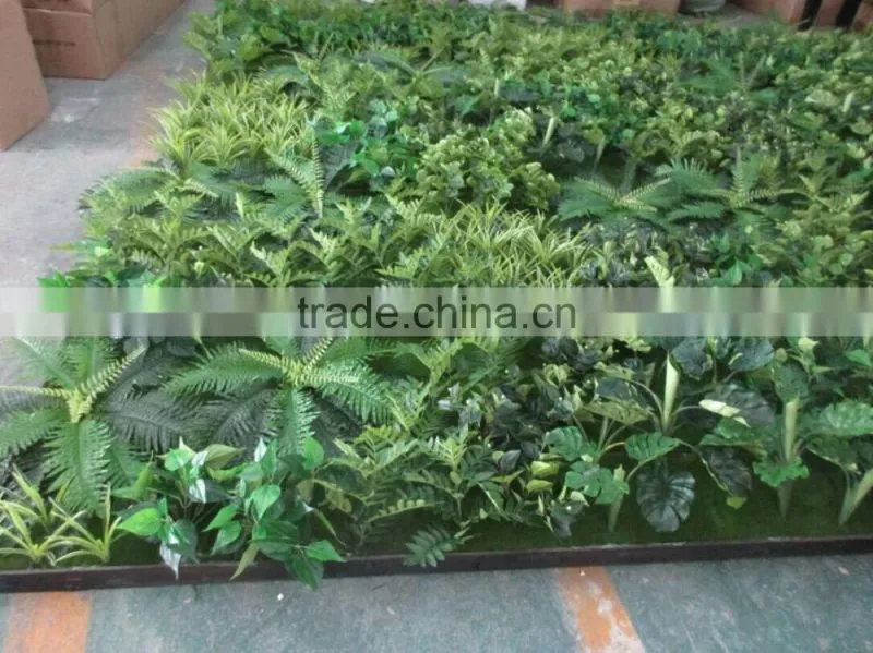 hot sale artificial green plant wall/artificial green backdrop for sale