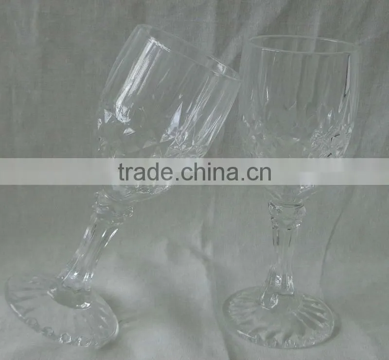 Hand-made goblet glass cup