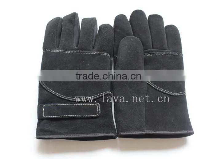 cow Split leather Roping Gloves/Outdoor Gloves for Fast Roping