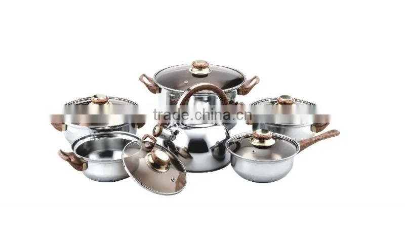 JSD 11PCS Good Quality Stainless Steel Cookware Set