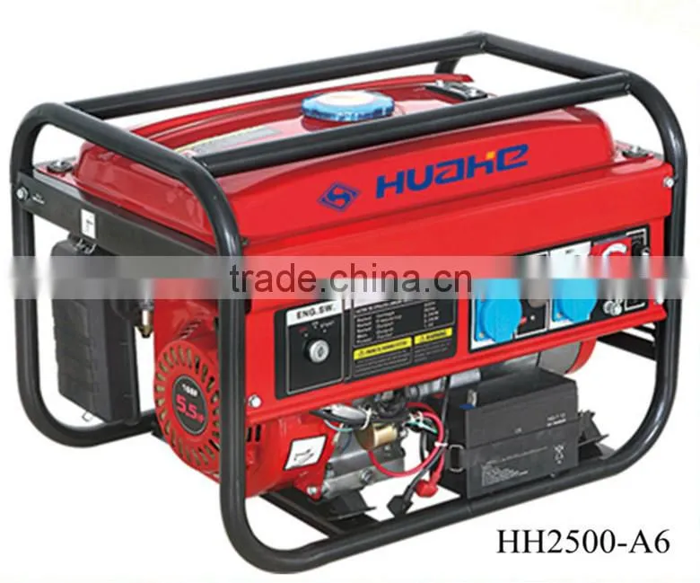 2 kw generator gasoline honda 5.5hp with electric start stroke gasoline engine